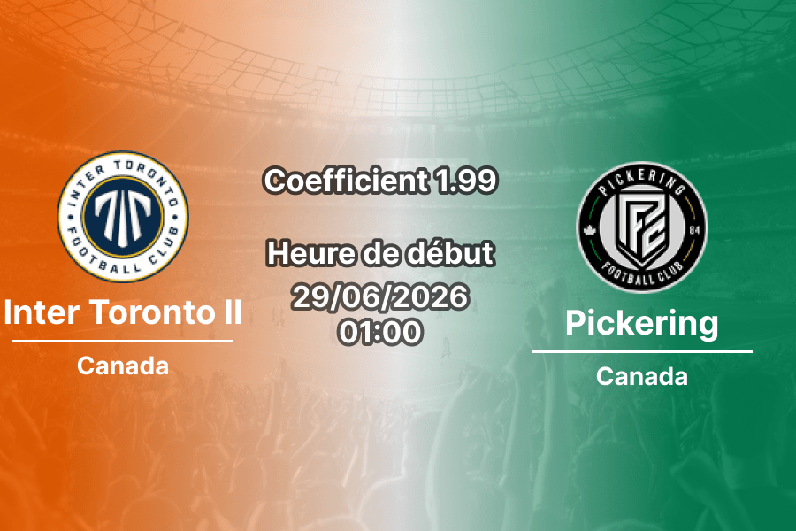 Pronostic Inter Toronto II Pickering – Vaughan Grove Turf Field Woodbridge Ontario, Ontario Premier League 2, 29 juin 2026