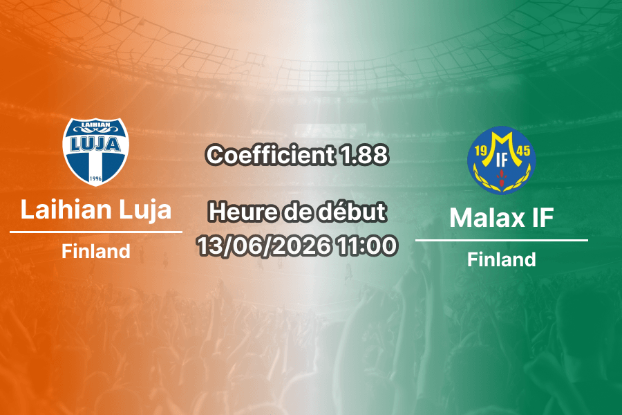 Pronostic Laihian Luja Malax IF – derby Nelonen Läntinen au Keskuskentta de Laihia, 13 juin 2026