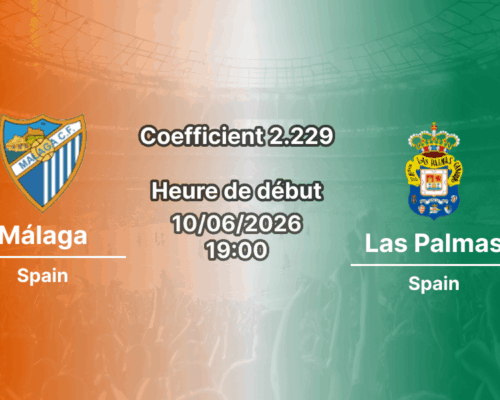 Pronostic Málaga Las Palmas – demi-finale retour play-off LaLiga Hypermotion à La Rosaleda, 10 juin 2026