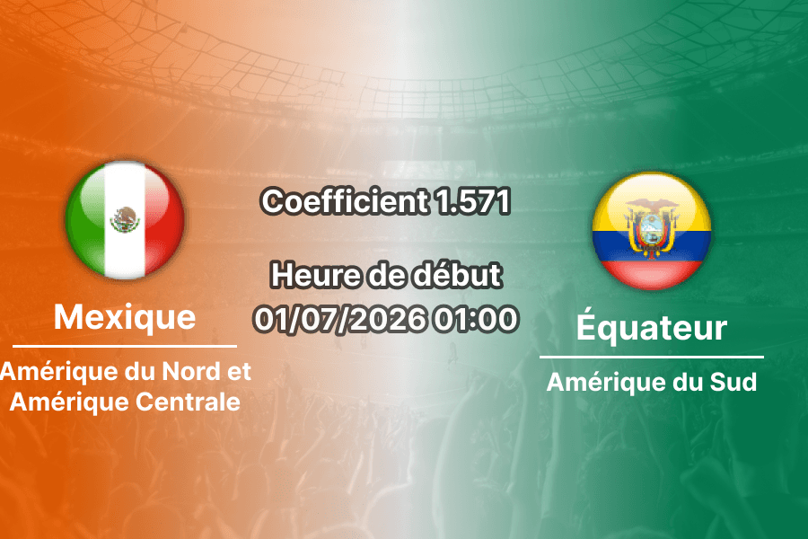 Pronostic Mexique Équateur – Estadio Azteca Mexico City, 16es de finale Coupe du Monde 2026, 1er juillet