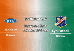 Pronostic Ranheim - Lyn Fotball