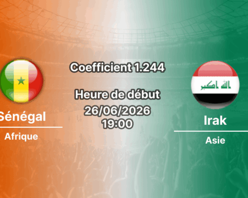 Pronostic Sénégal Irak – BMO Field Toronto, Coupe du Monde 2026, groupe I, 26 juin