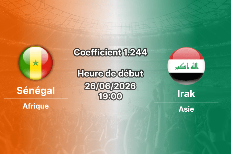 Pronostic Sénégal Irak – BMO Field Toronto, Coupe du Monde 2026, groupe I, 26 juin