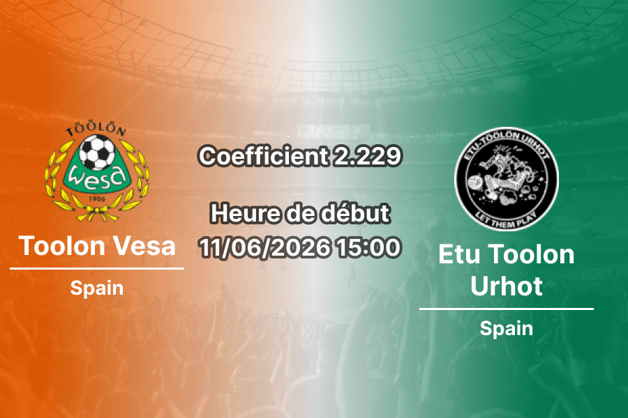 Pronostic Toolon Vesa Etu Toolon Urhot – derby Nelonen Eteläinen à Teelon 1 Helsinki, 11 juin 2026
