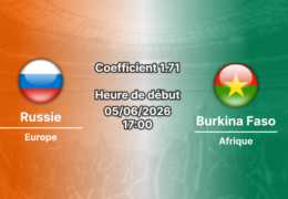 Pronostic Russie Burkina Faso – match amical à la Volgograd Arena, 5 juin 2026