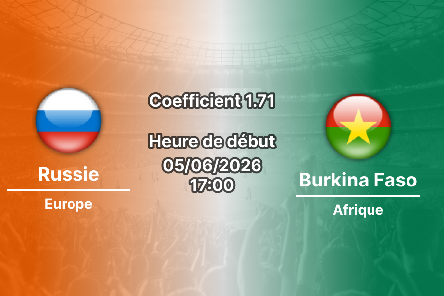 Pronostic Russie Burkina Faso – match amical à la Volgograd Arena, 5 juin 2026
