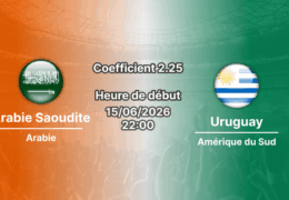 Pronostic Arabie Saoudite Uruguay – groupe H Mondial 2026 au Hard Rock Stadium Miami, 15 juin 2026