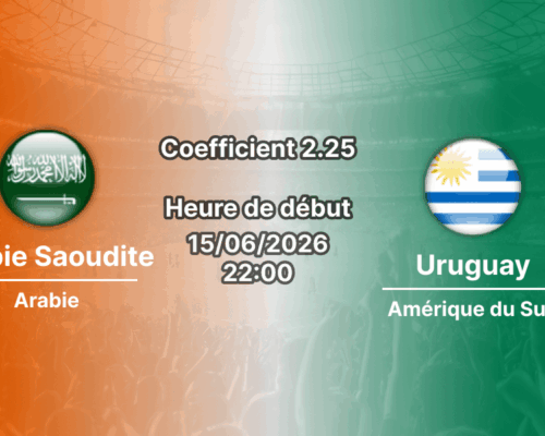 Pronostic Arabie Saoudite Uruguay – groupe H Mondial 2026 au Hard Rock Stadium Miami, 15 juin 2026