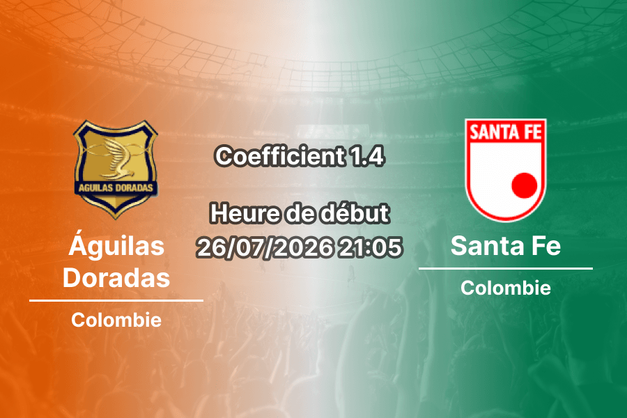 Pronostic Águilas Doradas Santa Fe – Estadio Alberto Grisales Rionegro Colombia, Liga BetPlay Clausura Journée 1, 26 juillet 2026