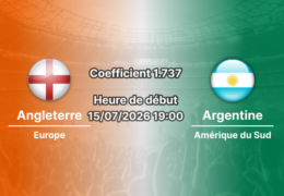 Pronostic Angleterre Argentine – Mercedes-Benz Stadium Atlanta, demi-finale Coupe du Monde 2026, 15 juillet 2026