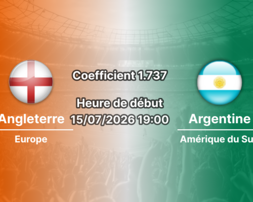 Pronostic Angleterre Argentine – Mercedes-Benz Stadium Atlanta, demi-finale Coupe du Monde 2026, 15 juillet 2026