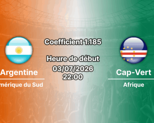 Pronostic Argentine Cap-Vert – Hard Rock Stadium Miami Gardens, 16e de finale Coupe du Monde 2026, 3 juillet 2026