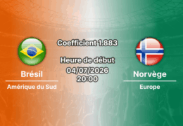 Pronostic Brésil Norvège – MetLife Stadium East Rutherford, 8e de finale Coupe du Monde 2026, 5 juillet 2026