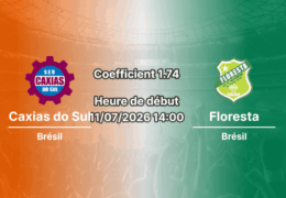 Pronostic Caxias do Sul Floresta EC – Stade Francisco Stedile Caxias do Sul, Série C Brésil Tour 14, 11 juillet 2026