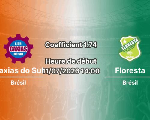 Pronostic Caxias do Sul Floresta EC – Stade Francisco Stedile Caxias do Sul, Série C Brésil Tour 14, 11 juillet 2026