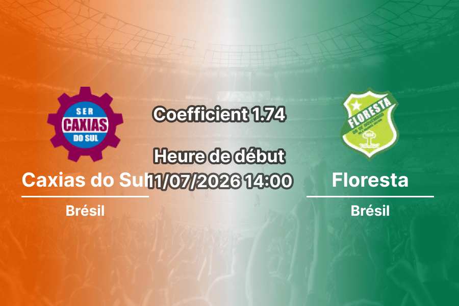 Pronostic Caxias do Sul Floresta EC – Stade Francisco Stedile Caxias do Sul, Série C Brésil Tour 14, 11 juillet 2026