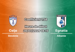 Pronostic Celje Egnatia – Arena Z'dežele, Ligue des Champions 2026-27, 28