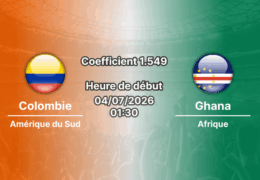Pronostic Colombie Ghana – Arrowhead Stadium Kansas City, 16e de finale Coupe du Monde 2026, 4 juillet 2026