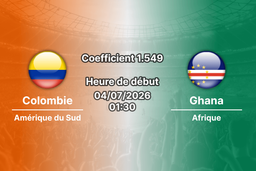 Pronostic Colombie Ghana – Arrowhead Stadium Kansas City, 16e de finale Coupe du Monde 2026, 4 juillet 2026