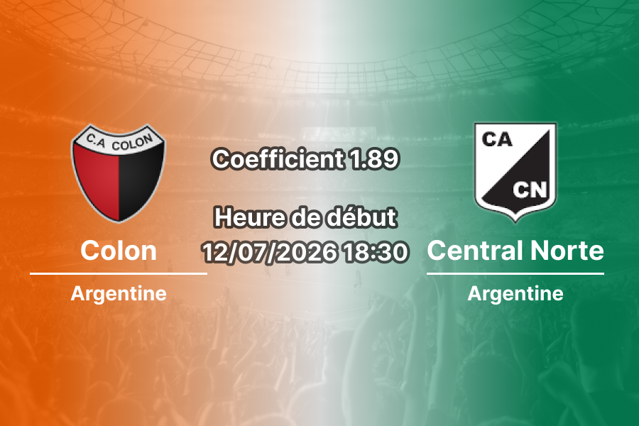Pronostic Colon Central Norte – Stade Estanislao Lopez Santa Fe, Primera B Nacional Argentine, 12 juillet 2026