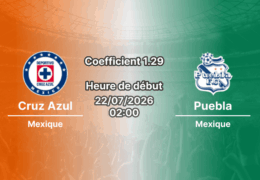 Pronostic Cruz Azul Puebla – Estadio Azteca Mexico City, Liga MX Apertura 2026 Jornada 2, 22 juillet 2026