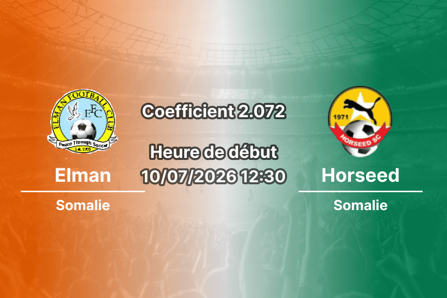 Pronostic Elman Horseed – Mogadishu Stadium, Somalie Premier League, 10 juillet 2026