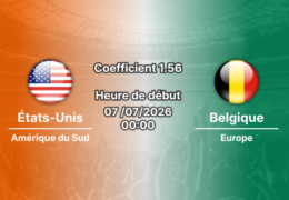 Pronostic États-Unis Belgique – Lumen Field Seattle, 8e de finale Coupe du Monde 2026, 7 juillet 2026