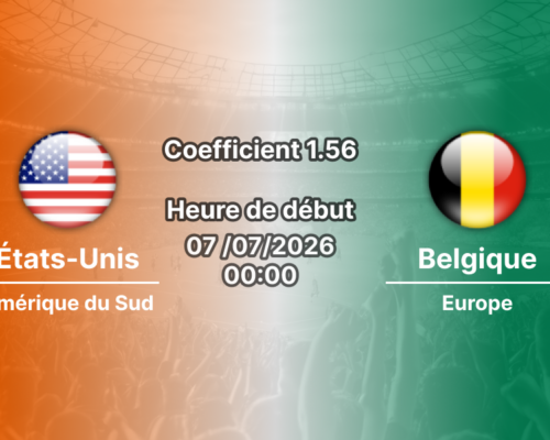 Pronostic États-Unis Belgique – Lumen Field Seattle, 8e de finale Coupe du Monde 2026, 7 juillet 2026