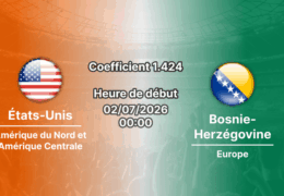 Pronostic États-Unis Bosnie-Herzégovine – Levi's Stadium Santa Clara, 16e de finale Coupe du Monde 2026, 2 juillet 2026