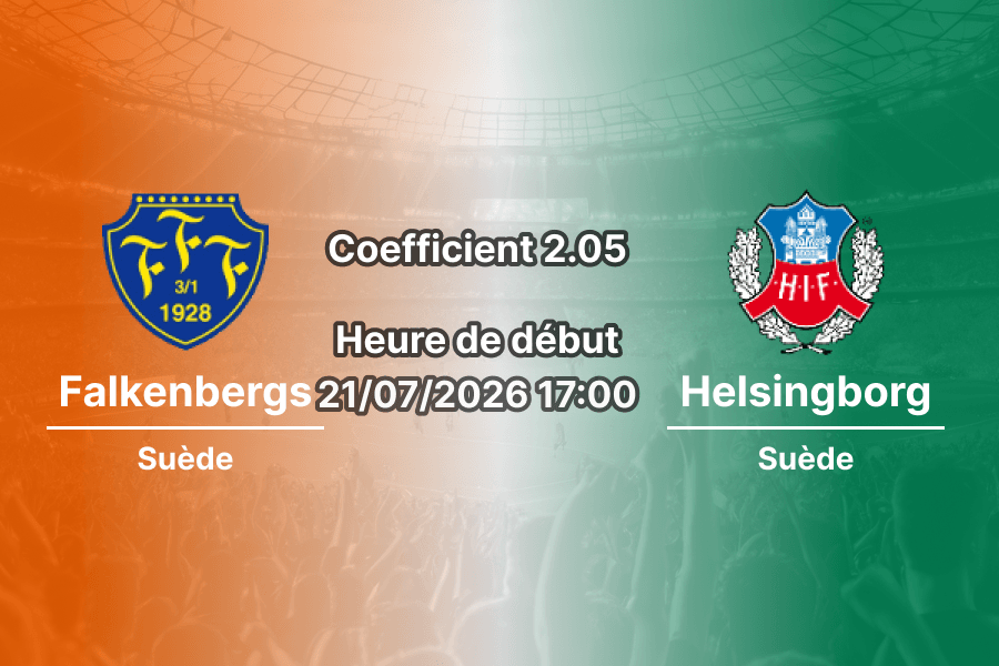 Pronostic Falkenbergs Helsingborg – Falcon Alkoholfri Arena Falkenberg, Superettan Suède Tour 15, 21 juillet 2026