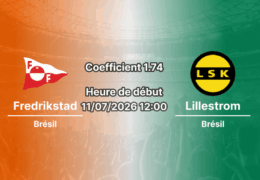 Pronostic Fredrikstad Lillestrom – Stade Fredrikstad, Eliteserien Norvège Tour 13, 11 juillet 2026