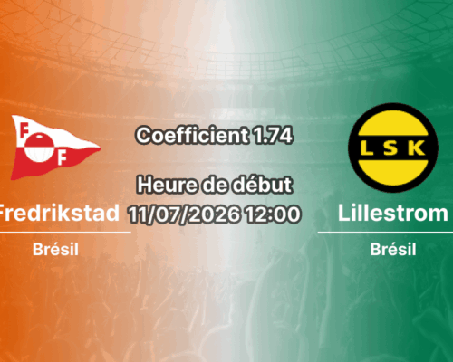 Pronostic Fredrikstad Lillestrom – Stade Fredrikstad, Eliteserien Norvège Tour 13, 11 juillet 2026