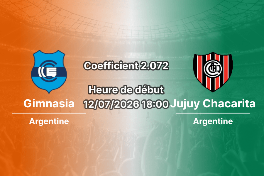 Pronostic Gimnasia Jujuy Chacarita – Estadio 23 de Agosto Jujuy, Primera B Nacional Argentine, 12 juillet 2026