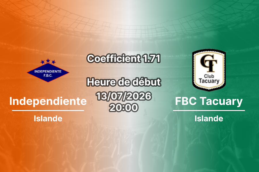 Pronostic Independiente FBC Tacuary – Stade Ricardo Gregor Asuncion, División Intermedia Paraguay Tour 14, 13 juillet 2026