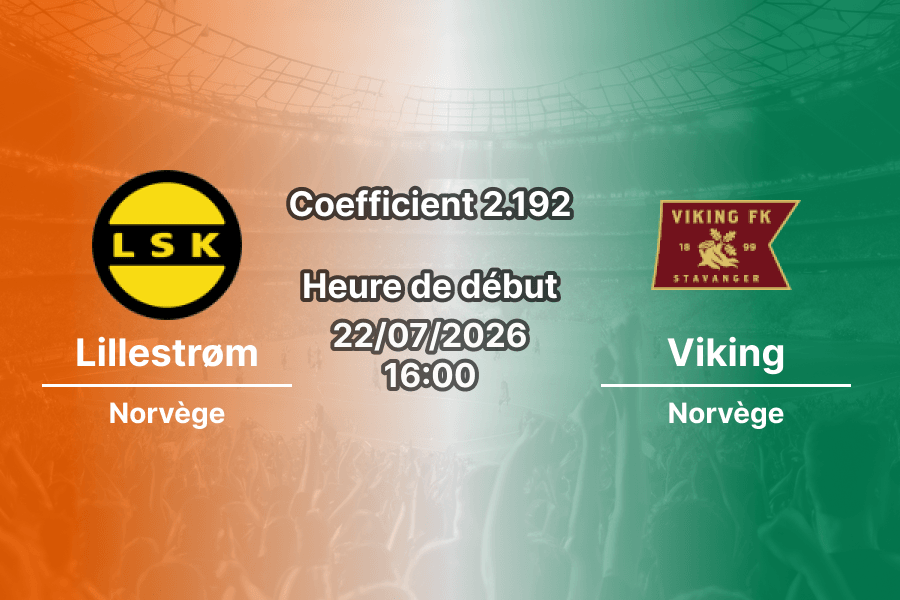 Pronostic Lillestrøm Viking – Arasen Lillestrøm Norvège, Eliteserien 2026, 22 juillet 2026
