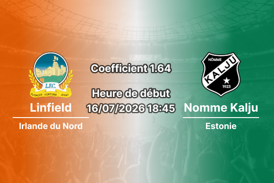 linfield_nomme_kalju_16juillet2026.jpg COVER ALT : Pronostic Linfield Nomme Kalju – Windsor Park Belfast, Ligue Conférence UEFA 1er tour qualif retour 16 juillet 2026
