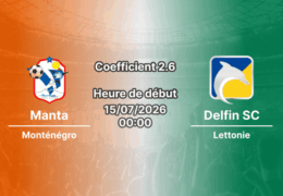 Pronostic Manta Delfin SC – Estadio Jocay Manta, LigaPro Serie A Équateur Tour 19, 15 juillet 2026