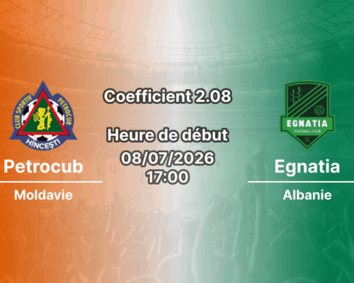 Pronostic Petrocub Egnatia – Stade Zimbru Chișinău, Ligue des Champions 1er tour qualificatif, 8 juillet 2026