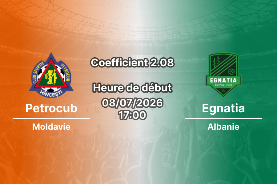 Pronostic Petrocub Egnatia – Stade Zimbru Chișinău, Ligue des Champions 1er tour qualificatif, 8 juillet 2026