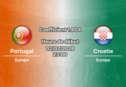 Pronostic Portugal Croatie – BMO Field Toronto, 16e de finale Coupe du Monde 2026, 2 juillet 2026