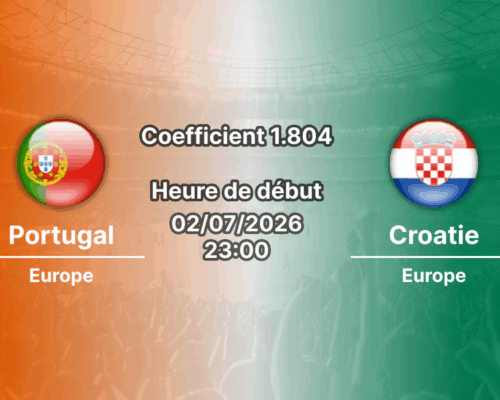 Pronostic Portugal Croatie – BMO Field Toronto, 16e de finale Coupe du Monde 2026, 2 juillet 2026