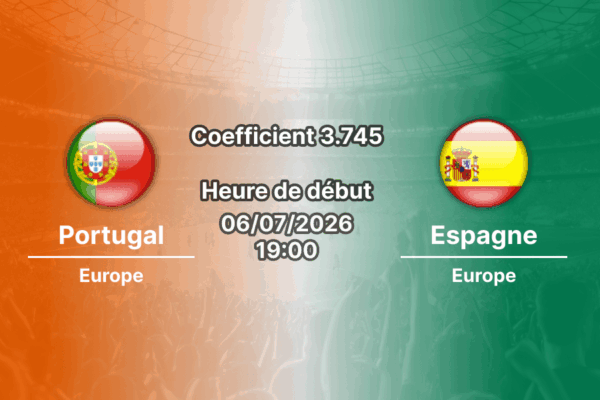 Pronostic Portugal Espagne – AT&T Stadium Arlington Dallas, 8e de finale Coupe du Monde 2026, 6 juillet 2026