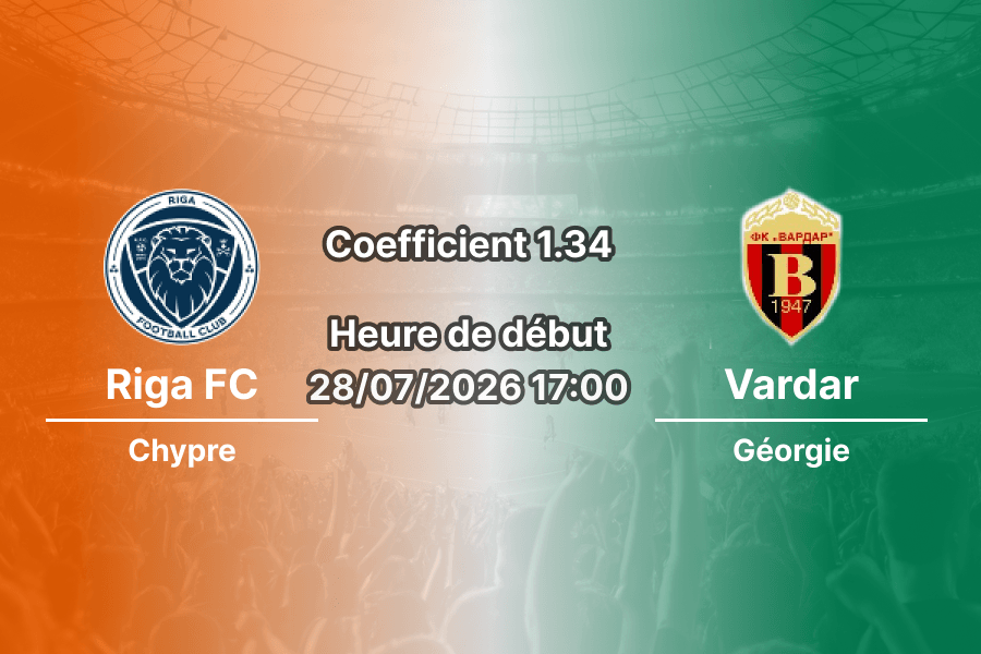 Pronostic Riga FC Vardar – Skonto stadions, Conference League 2026-27, 28 juillet 2026