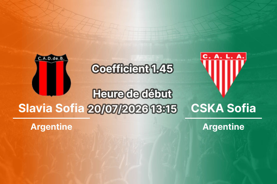 Pronostic Slavia Sofia CSKA Sofia – Stadion Slavija Sofia, efbet Liga Bulgarie Première Ligue Journée 1, 20 juillet 2026