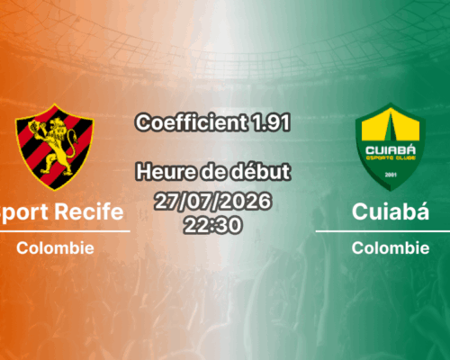 Pronostic Sport Recife Cuiabá – Estádio Adelmar da Costa Carvalho Recife Brésil, Campeonato Brasileiro Série B Tour 20, 27 juillet 2026