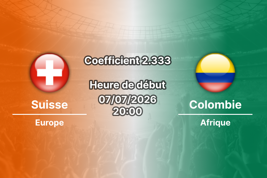 Pronostic Suisse Colombie – BC Place Vancouver, 8e de finale Coupe du Monde 2026, 7 juillet 2026