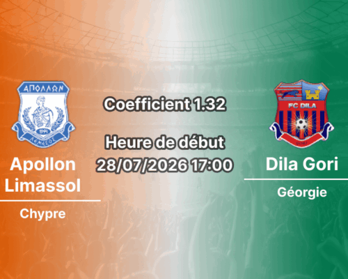 Pronostic Apollon Limassol Dila Gori – Alphamega Stadium, Conference League 2026-27, 28 juillet