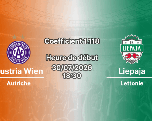 Pronostic Austria Wien Liepaja – Generali Arena Vienne, Conference League 2026-27, 30 juillet