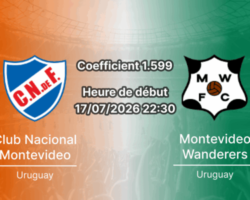 Pronostic Nacional Montevideo Wanderers – Gran Parque Central, Torneo Intermedio Serie B, 17 juillet 2026