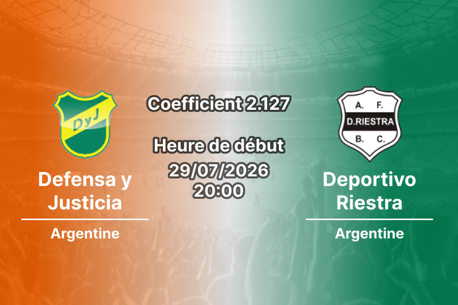 Pronostic Defensa y Justicia Deportivo Riestra – Estadio Norberto Tomaghello, Clausura 2026, 29 juillet